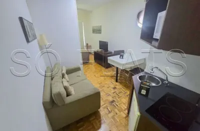 Flat totalmente mobiliado próximo da Avenida Brig. Faria Lima e Sesc Pinheiros.
