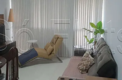 Apto mobiliado com 54m², 1 dormitório e 1 vaga de garagem, disponível locação em alphaville.