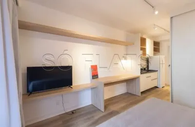 Flat disponível para locação na região no jd paulista totalmente mobiliado contendo 24m² e 1 dorm.
