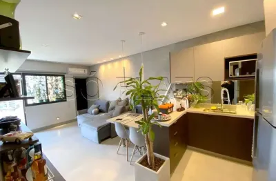 Flat no Le Bouganville em Alphaville disponível para locação com 1 dormitório, totalmente mobiliado