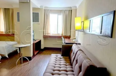 Flat disponível para locação totalmente equipado e fica localizado a 1 quadra da av. paulista.