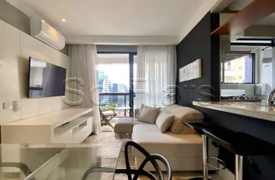 Flat completamente mobiliado para locação no bairro da vila olímpia ao lado da av hélio pellegrine.