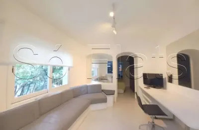 Flat no jardim paulista disponível para locação contendo 43m², 1 dormitório e 1 vaga de garagem.
