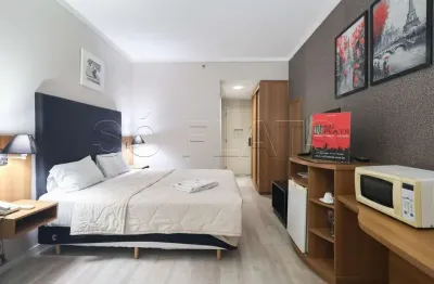 Flat totalmente mobiliado disponível para venda com 26m² e 01 vaga de garagem