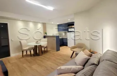 Flat para locação no la residence paulista, contendo 38m², 1 dormitório e 1 vaga de garagem.
