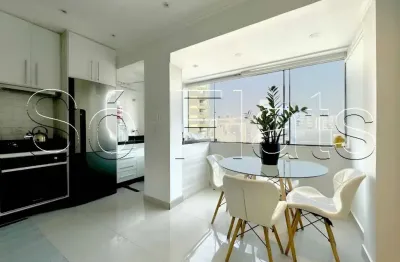 Flat para locação em moema, prox. a av. santo amaro, com fácil acesso ao bairro da vila olímpia.