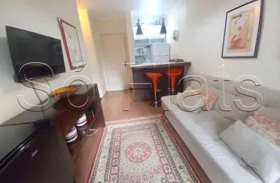 Ótimo flat lindo e aconchegante em moema disponível para locação com 1 dorm e 1 vaga de garagem.