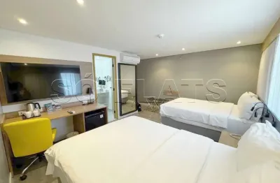 Holiday inn parque anhembi, quarto de hotel para investimento com 26m² e 01 vaga de garagem