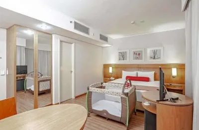 Flat com 1 quarto à venda na Avenida Rouxinol, 57, Indianópolis, São Paulo