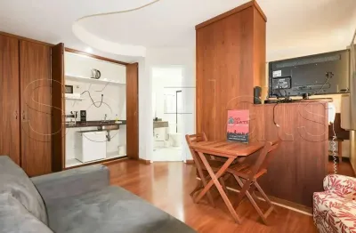 Apto no riverside disponível para locação contendo 35m², 1 dormitório e 1 vaga