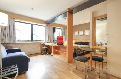 Transamérica jardins, apto disponível para locação contendo 43m², 2 dormitórios e 1 vaga.