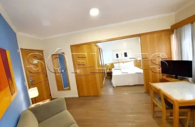 Flat no hampton park para locação próximo a av. 9 de julho, shopping pamplona e av. paulista.