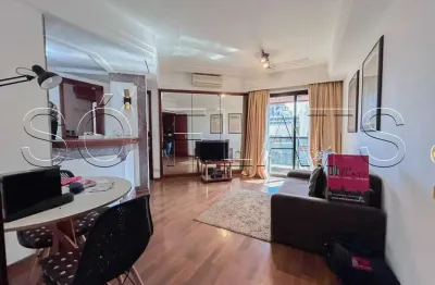 Golden tower, flat disponível para locação contendo 40m², 1 dorm e 1 vaga no bairro do itaim bibi.