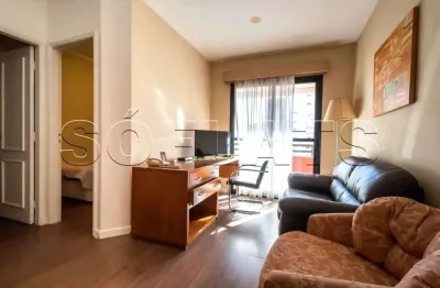 Flat com vaga de estacionamento na berrini, próximo a estação da cptm. com entrada imediata.