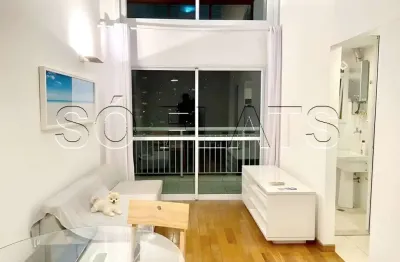 Duplex no blue loft com 50m², 1 dormitório e 1 vaga, disponível para locação na vila nova conceição.