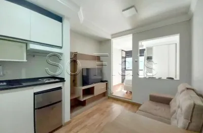 Apto disponível para locação no poeta drummond, contendo 26m², 1 dormitório e 1 vaga de garagem.