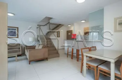 Res home paulista, apartamento duplex disponível para venda com 65m², 2 dormitórios e 2 vagas