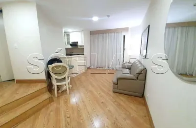 Paulista wall street, flat reformado, disponível para locação imperdível em andar alto.
