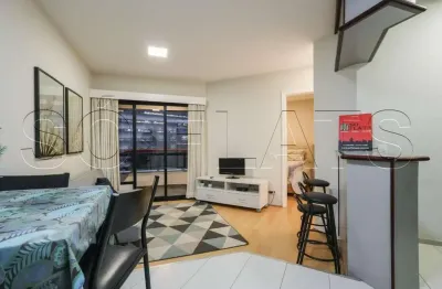 Garden special, flat totalmente mobiliado disponível para locação com 32m², 1 dorm e 1 vaga.