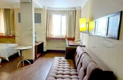 Flat disponível para locação totalmente equipado e fica localizado a 1 quadra da av. paulista.