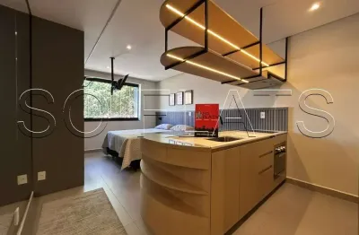 Studio moaci, apto todo equipado disponível para locação contendo 30m² e 1 dormitório.