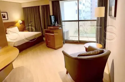 Flat transamérica executive paulista disponível para venda com 31m² e 01 vaga de garagem