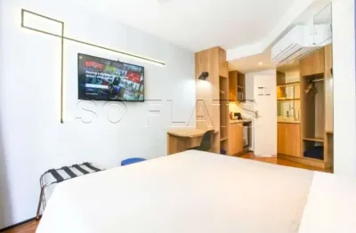 Setin downtown são luís disponível para locação com 20m², 1 dormitório e 1 vaga de garage