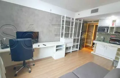 Flat no melia ibirapuera para locação com 30m², 1 dormitório e 1 vaga em moema.