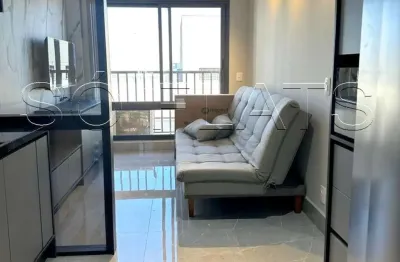 Studio disponível para locação em moema com 28m² totalmente mobiliado e decorado
