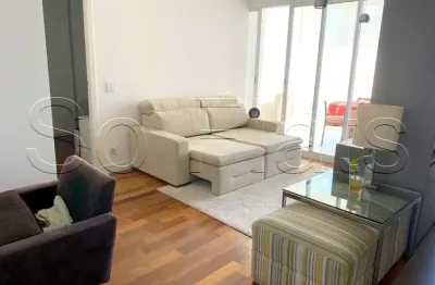 Apto no itaim bibi totalmente mobiliado com 67m², 1 dormitório e 1 vaga, disponível para locação.