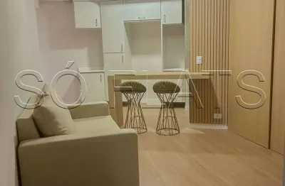 Apto para locação no Moema Studio com 1 dorm e 1 vaga de garagem próximo do Parque do Ibirapuera.