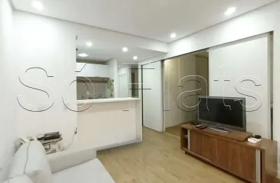 Flat disponível para locação em moema contendo 38m², 1 dormitório e 1 vaga de garagem.