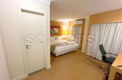 Flat no nobile hotels congonhas contendo 25m², 1 dormitório e 1 vaga para locação no campo belo.