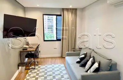 Flat em moema, proximo a av. ibirapuera e metrô na rua jamaris com 1 dormitório.