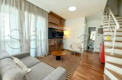 Flat de alto padrão com 3 dorms e 2 vagas de garagem com serviços de hotelaria disponível locação