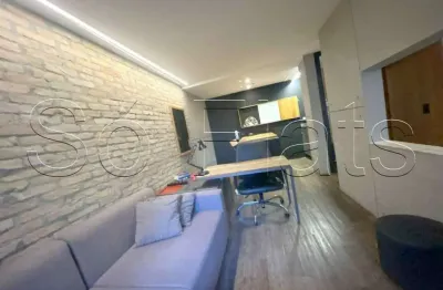 Flat mobiliado em moema, prox a av. ibirapuera e ao metrô com entrada imediata e sem fiador.