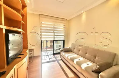 Estanconfor moema, flat disponível para locação 40m², 1 dormitório e 1 vaga de garagem.