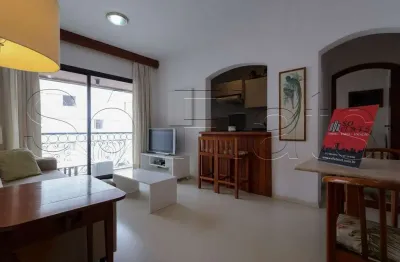 Les jardins, flat disponível para locação totalmente equipado contendo 45m², 1 dorm e 1 vaga.