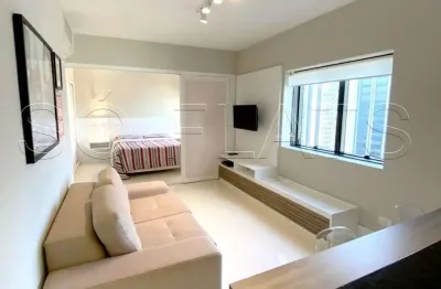 Flat disponível para locação no the time contendo 33m², 01 dormitório e 01 vaga de garagem.