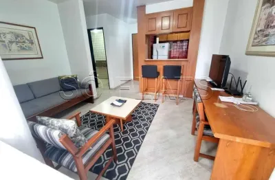 Flat disponível para locação nos jardins, contendo 42m², 1 dormitório e 1 vaga de garagem.