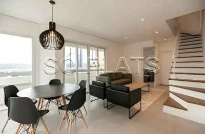 Estanconfor villa olímpia, duplex disponível para locação com 135m², 2 dormitórios e 2 vagas.