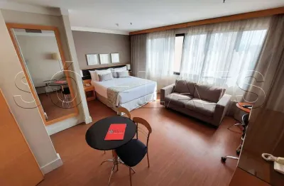 Flat transamérica jardins disponível para venda com 28m² e 01 vaga de garagem