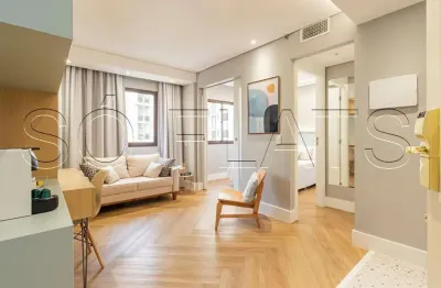 Flat the world disponível com 30m², 01 dormitório e 01 vaga de garagem