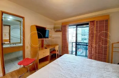 Flat no interative com 23m², 1 dormitório e 1 vaga de garagem nos jardins, disponível para locação.
