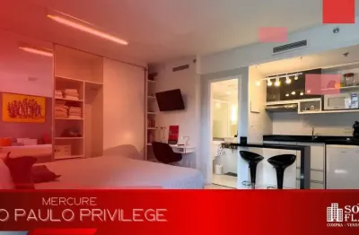 Flat Mercure São Paulo Privilege disponível para venda com 30m², 1 dormitório e 1 vaga de garagem