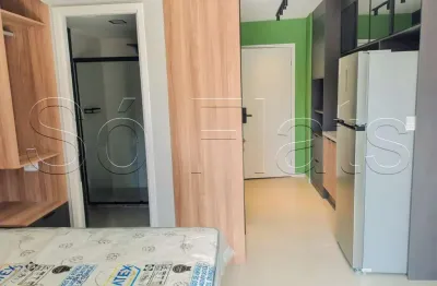 Lindo apartamento totalmente mobiliado no brooklin para locação contendo 26m² e 01 dormitório.
