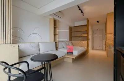 Studio z pinheiros, studio disponível para locação com 35m², 01 dormitório e 01 vaga