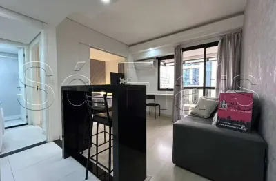 Flat qi com 37m² contendo 1 dormitório e 1 vaga para locação em moema.