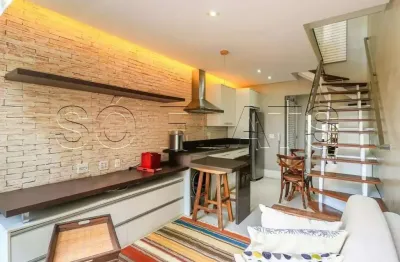 Flat nyc berrini, apartamento duplex disponível para venda com 60m², 1 dormitório e 1 vaga