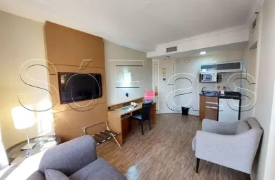 Apartamento mobiliado no apart-hotel the world, para investimento ou moradia na vila olímpia